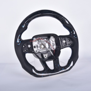 Volante Deportivo de Cuero Negro y Fibra de Carbono para Dodge Challenger Charger SRT <span class=keywords><strong>Durango</strong></span> 2015+, Accesorio Interior Personalizado - Product Image 6