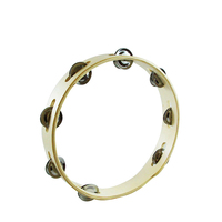 Wholesale Hand Musical Instrument 4inch 6 Inch 8inch 10inch Wooden Toy Tambourine for Kids Preschool Percussion