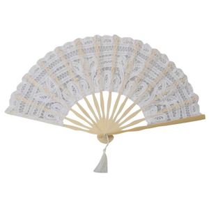 Elegantes Abanicos Plegables de Seda de Bambú Blanco, Arte Popular Ecológico, Regalo de Boda con Diseño Floral Grabado Personalizado - Product Image 6