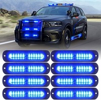 Kit de feux stroboscopiques d'urgence YM-Ebright Amber 12 LED 12-24V DC 3000 Lm, montage encastré sur surface, feux de signalisation latéraux, feux de signalisation de danger