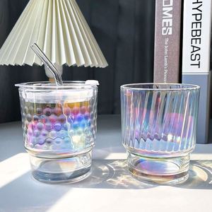 Vaso de Vidrio Colorido con Asa para Beber Café, Té o Agua, con Tapa de Paja con Diseño de Nube - Product Image 4