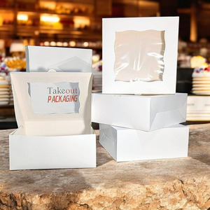 Các Tông Màu Trắng Rõ Ràng Cửa Sổ Bánh Hộp Cupcakes Cấp Thực Phẩm Bánh Donuts Xử Lý Bao Bì Trong Suốt Chì Hộp Miễn Phí Cho Bánh - Product Image 6