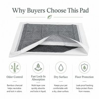 Feuilles absorbantes jetables écologiques en bambou et PE pour chiens, avec noyau anti-odeur, imperméables IP67, aides à l'apprentissage de la propreté pour chiens et chats, pack personnalisé