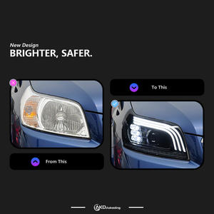 2006-2010 Chevrolet montaje de faro LED especial actualización tres párpados diseño de coche accesorios de luz de señal 6500K Color bajo - Product Image 4