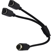 Fabricant Répartiteur Y personnalisé Mini DIN 4 broches mâle vers femelle Câble d'alimentation AV S-vidéo