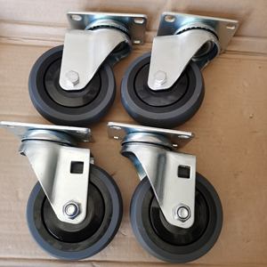 3'' 4'' 5'' Antistatischer ESD-Schwenkrad-Roller leitplattenscheiben mit Bremse aus Thermoplastkautschuk für Industrie - Product Image 4