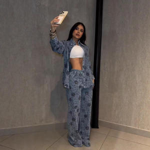 <span class=keywords><strong>Jeans</strong></span> da donna a gamba dritta con perline floreali scintillanti, pantaloni <span class=keywords><strong>larghi</strong></span> alla moda, pantaloni <span class=keywords><strong>lunghi</strong></span> da donna - Product Image 1