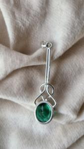 จี้มรกตสีเขียวคุณภาพสูง925สเตอร์ลิงทำด้วยมืออัญมณีของขวัญเครื่องประดับ - Product Image 3