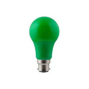 5W B22 Green A60 GLS LED Bulb