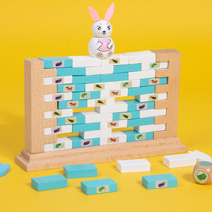 Torre de bloques de construcción de equilibrio de caída humana VS de madera personalizada para niños, juguetes educativos de aprendizaje apilables para niños y adultos - Product Image 3