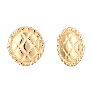Boucles d'oreilles clous en acier inoxydable, motif disque, style écossais exagéré, brillantes, rétro européen et américain, tournesol, personnalisées - Product Image 1