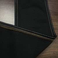 Tissu denim Lizhi BLACK en sergé tissé teint en fil, respirant, résistant à l'abrasion, extensible, coton/polyester, pour garçons et filles, usage domestique