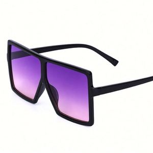 Gafas de Sol Cuadradas Extra Grandes de Color Caramelo de Lujo con Logotipo Personalizado, Gafas de Sol de Gran Tamaño con Protección UV400 y Parte Superior Plana para Mujer - Product Image 5