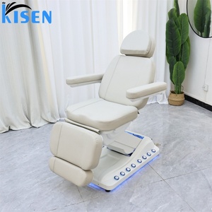 KISEN New Design Professional Multi-Angle Adjustable Head Spa Salon Massage Bed Facial Chair Pink Electric Beauty Treatment Bed - Product Image 1