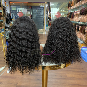 Peluca de Cabello Humano Virgen Vietnamita con Ondas Profundas Sueltas de 20 Pulgadas y 13x4, Pelucas de Cabello Humano Virgen Sin Procesar para Mujeres Negras con Frente Transparente - Product Image 3