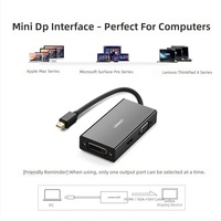 Convertidor UGREEN MD114 Mini DP a /VGA/DVI, Estación de Conexión 3 en 1 para Laptop, en Stock