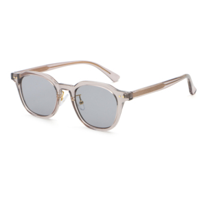 Vente en gros Prêt à Expédier à la Mode UV400 Pare-Soleil de Haute Qualité Pc + CP Transparent Bleu Montures Rondes Lunettes de Soleil Hommes Femmes 2025 - Product Image 4