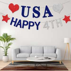 LINDOJUNI - Pancarta y Guirnalda Patriótica para el Día de la Independencia, Decoraciones para Fiestas del 4 de Julio, Decoraciones para Fiestas - Product Image 2