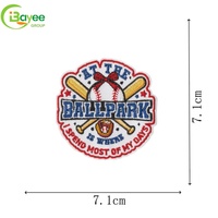 Parches de Béisbol para Mamá, Bordados en Rojo, Blanco y Azul, con Diseños de Bate y Guante, para Planchar en Camisetas, Uniformes, Regalos y Gorras