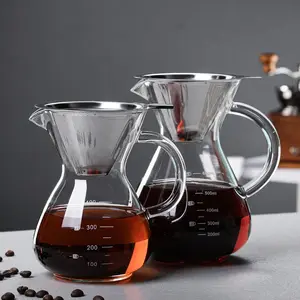 Coffee Pot Glass Handmade Home Decor Sharing With Handle Filter Brewing Pot Household Coffee Filter Cup