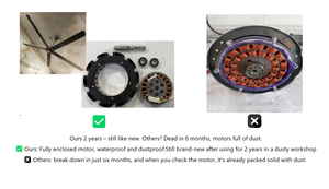 พัดลมเพดานอุ<span class=keywords><strong>ต</strong></span>สาหกรรมขนาดใหญ่ 80 <span class=keywords><strong>น</strong></span>ิ้ว 2 เม<span class=keywords><strong>ต</strong></span>ร มอเต<span class=keywords><strong>อร</strong></span>์ทองแดงแท้แบบปิดสนิท แรงลมสูง ประหยัดพลังงาน พัดลมเพดานดีซี พร้อมตัวยึดติดผนัง - Product Image 4