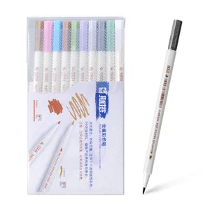 Japanese fine tip Permanent Metallic Marker 10colors for creation,painting,greeting cards for student