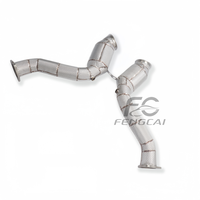 Knalpot Downpipe Anti Panas dari Baja Tahan Karat untuk Porsche Cayenne 958 3.0T 3.6T 2014-2017 Upgrade Performa Mobil Balap