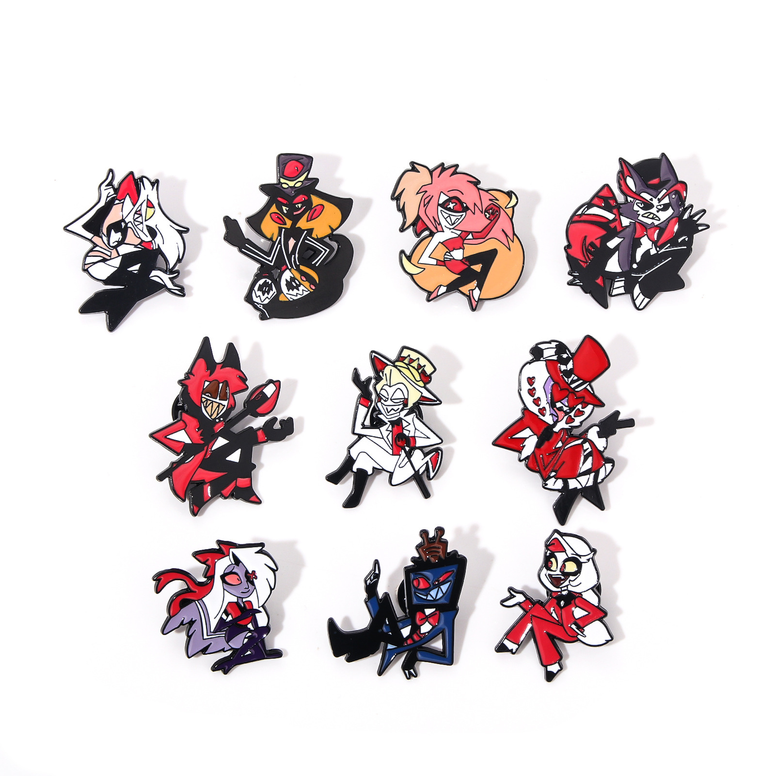 34 Styles Hazbin Hotel Japanese Anime Manga Style Cute Enamel