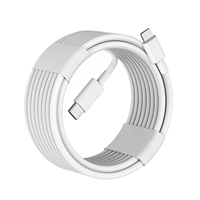 Câble USB Type-C vers Lightning personnalisé à charge rapide 2M avec conducteur en cuivre pur pour téléphones 8 broches, appareils photo, ordinateurs et imprimantes (Métal)