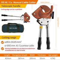 XC-Outil à main manuel de coupe-câble à cliquet J95 pour couper les câbles en cuivre et en aluminium