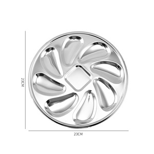 <span class=keywords><strong>Assiette</strong></span> à huîtres ronde en acier inoxydable créative Solhui Restaurant <span class=keywords><strong>pas</strong></span> <span class=keywords><strong>cher</strong></span> Grill Buffet Fruits de mer <span class=keywords><strong>Assiette</strong></span> en acier inoxydable - Product Image 3