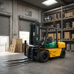 Used for FD70 Diesel <b>Forklift</b> 7 Ton Heavy Counterbalance <b>Forklift</b> 1 Year Warranty Outdoor Pavement Use for Port Factory - Product Image 3