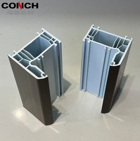 Portes et fenêtres en profilé UPVC personnalisées, matériaux de construction en plastique extrudé UPVC