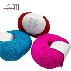 Stock Service Cheap Price Biella Yarn Leonora 2/30nm*5 100% Merino Wool 50g One Ball TEC Worsted Yarn For Hand Knitting