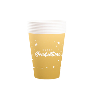 Juego de Vajilla para Fiesta de Graduación DAMAI, Platos, Vasos y Servilletas de Papel Dorado, Artículos Decorativos para Celebración de Graduación - Product Image 6