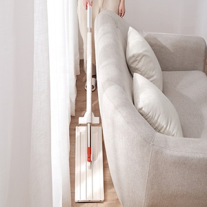 Realida Cây lau phẳng bằng thép không gỉ rảnh tay Cây lau ướt và khô microfiber Cây Lau Tay cầm làm sạch đầu cây lau nhà - Product Image 5