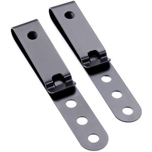 JH-Mech Spring Belt <span class=keywords><strong>Clip</strong></span> voor het maken van holsters, corrosiebestendig, universeel, veilige draagbeugel, tactische zwarte metalen riemclip - Product Image 2