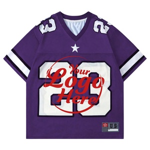 เสื้อฟุตบอลผู้ชายคอวี แขนสั้น พิมพ์ลาย ทรงหลวม คุณภาพสูง ขายส่ง - Product Image 3