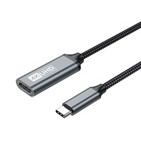 Cable Adaptador de Aleación de Aluminio Tipo-C a USB-C 4K 30Hz Avanzado, Convertidor de Extensión Corta de 0.2m para MacBook Pro, iPad, Laptop, Hub