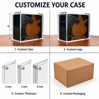 Boîtier d'affichage magnétique personnalisé en acrylique pour cartes TCG, boîte de rappel de jeu de cartes à collectionner, résistant aux UV, panneaux 5+8mm, usine OEM