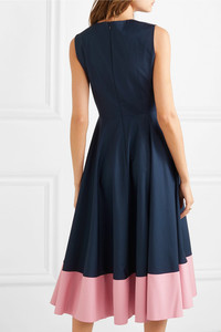 Abito <span class=keywords><strong>da</strong></span> <span class=keywords><strong>sera</strong></span> modesto in popeline di cotone in popeline di cotone bicolore senza maniche - Product Image 5