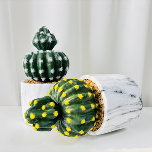 <span class=keywords><strong>Cactus</strong></span> Artificial en Maceta Duofu, 23 cm de Alto, Maceta de Mármol, Doble <span class=keywords><strong>Cactus</strong></span>, Textura Avanzada, Duradero, para Interiores, Navidad, Acción de Gracias, Bodas - Product Image 5