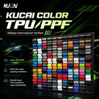 Film de protection de peinture PPF en TPU satiné auto-réparateur brillant 1,52*15M/rouleau, garantie 10 ans, plus de 300 couleurs, application sèche ou humide