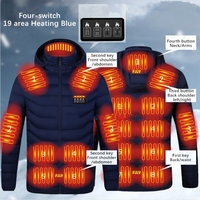 Xsunwing Veste Chauffante Unisexe S-6XL avec 2 à 21 Zones de Chaleur, Batterie Rechargeable, Chauffage USB, Légère, Coupe-Vent et Isolée
