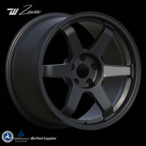 عجلات سيارات ZW فاخرة سوداء غير لامعة لسيارات BMW M3، مصنوعة من سبائك الألومنيوم 6061، مقاس 17 و20 و18 و19 بوصة، 22×12، مقعرة ومخصصة، 5×112 و5×120 - Product Image 1