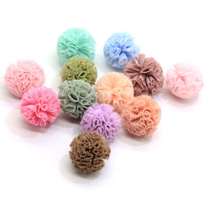 Balles Pom poms en Tulle de couleur assortie, 25MM de diamètre, grands Pompoms, artisanat pour fournitures de bricolage et décorations artisanales créatives à faire soi-même - Product Image 4