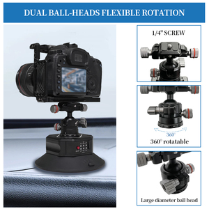 Vente chaude 6 pouces automatique vide voiture ventouse 360 degrés <span class=keywords><strong>panoramique</strong></span> rotule support pour DSLR <span class=keywords><strong>Photo</strong></span> Studio accessoires - Product Image 6