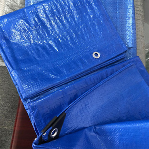 <span class=keywords><strong>Bâche</strong></span> tissée unie imperméable anti-UV avec œillets renforcés pour utilisation en tente avec tricot warp - Product Image 4