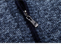 Pull cardigan pour homme, style classique confortable, hiver automne, col roulé, fermeture éclair, pull décontracté pour homme