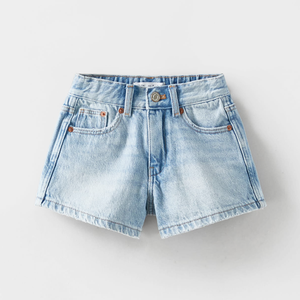 NOUVEAU JT Short en jean décontracté pour filles en coton personnalisé pour enfants, délavé à l'acide et aux enzymes - Product Image 3